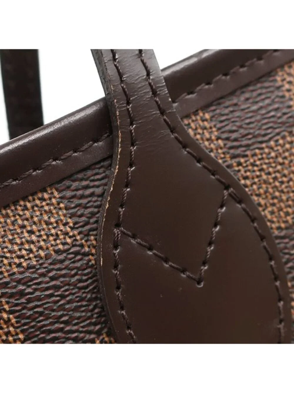 Louis Vuitton Tote Neverfull PM Damier Canvas Ebene Gold Brown